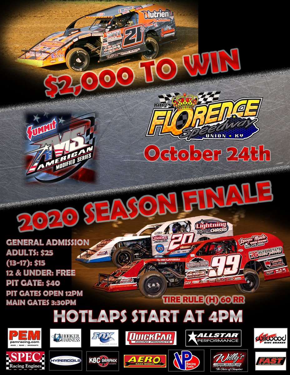 racepermedia's tweet photo. The @AMSmodified is set for its season finale next weekend @FlorenceSpdwy as part of the #Fall50. https://t.co/d1coMDkCoR