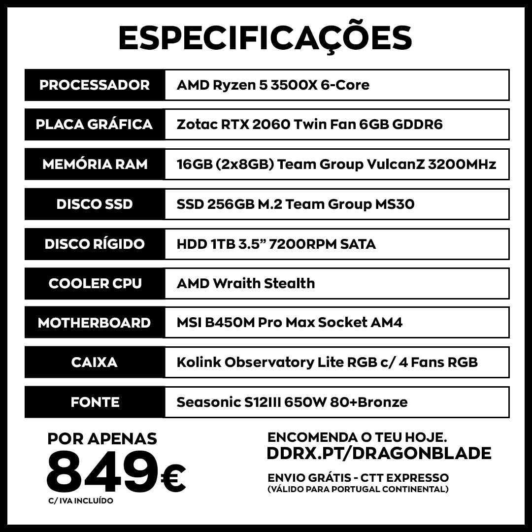 ddrxpt's tweet photo. Só falta mesmo cuspir fogo. 🔥🔥

O nosso fantástico e esperado refresh do DRAGONBLADE traz-te um melhor custo benefício, preparado para live streaming e gaming sem restrições.

Apenas por 849€. 😲
Encomenda o teu hoje.
https://t.co/pUFYXECff5

[RE-POST] https://t.co/n2ePt37JaB