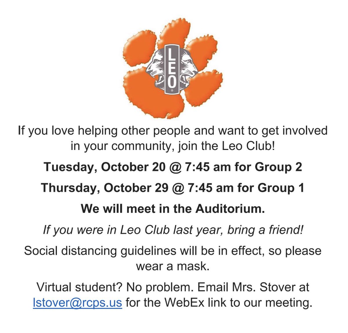 WBHSLeoClub's tweet image. 