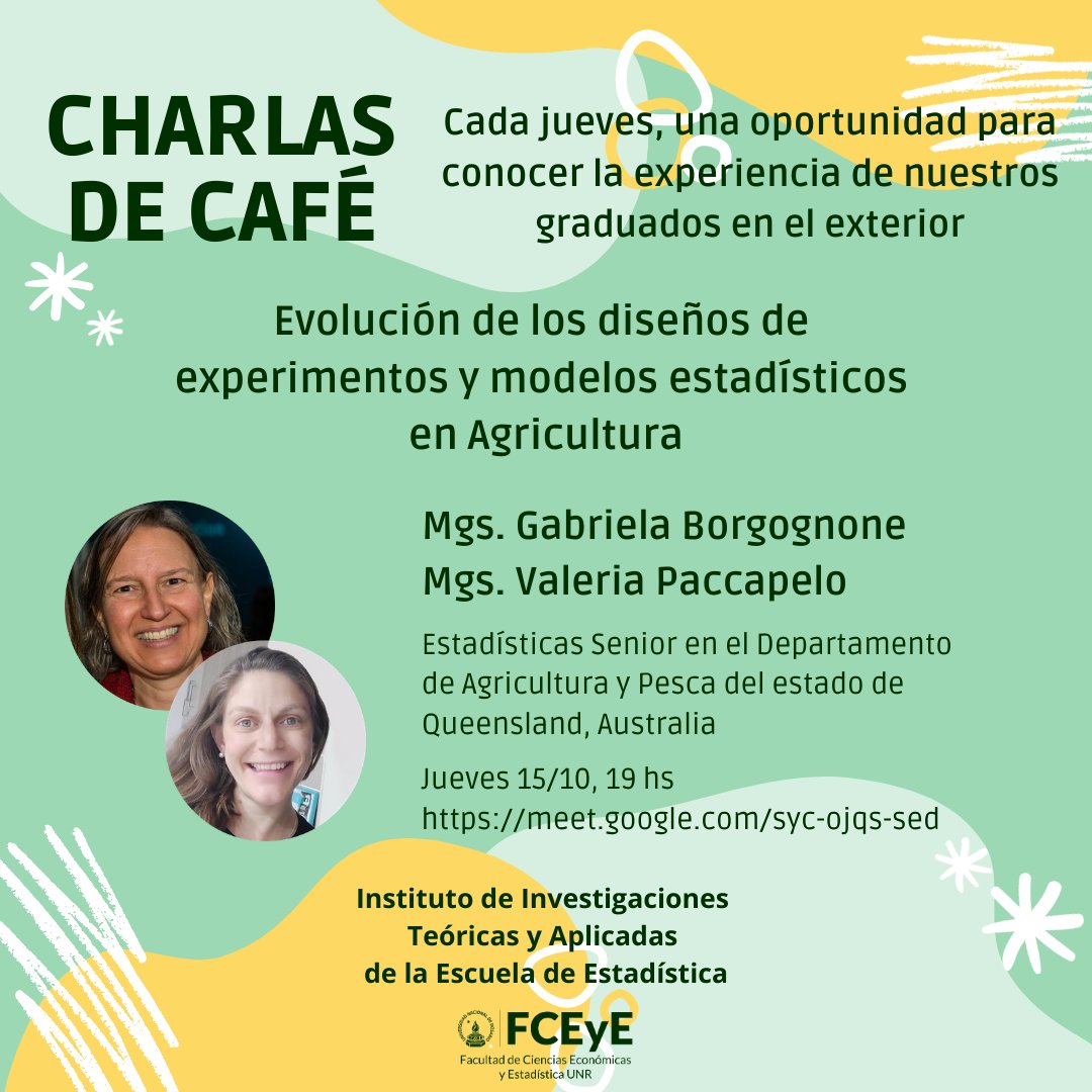 EstadisticaUNR's tweet photo. Este jueves 15/10, nos encontramos a las 19:00 para una nueva "Charla de Café". Enlace: https://t.co/aBbPsmcEbR https://t.co/jpTfh1IjuP
