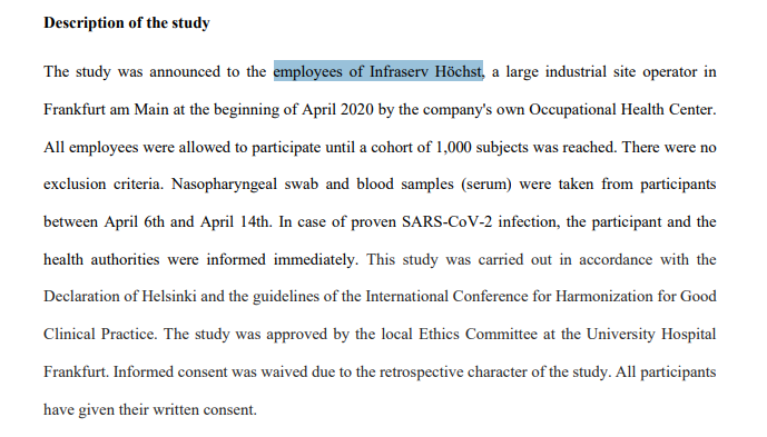 16/n Some of these studies are just so clearly inappropriate to infer a population estimate that it doesn't really require explaining. Samples of a single business in a city, or inpatient dialysis units