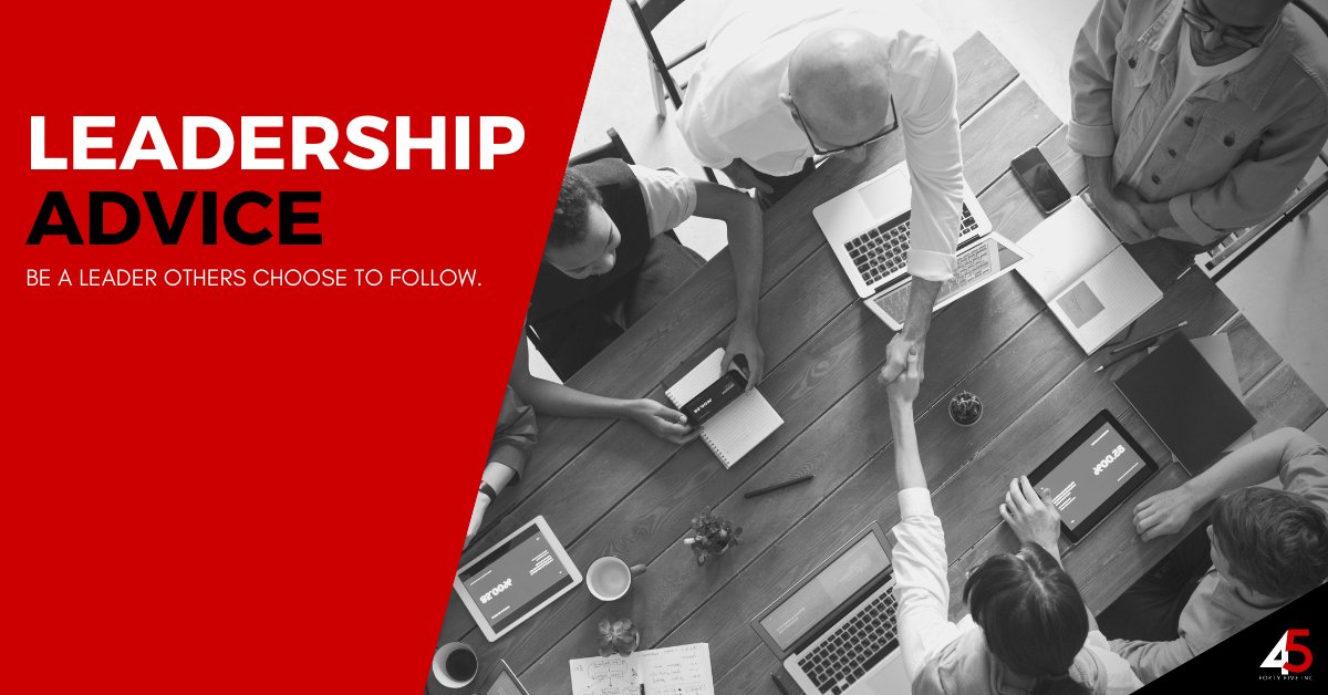 𝗟𝗲𝗮𝗱𝗲𝗿𝘀𝗵𝗶𝗽 𝗔𝗱𝘃𝗶𝗰𝗲 - Be a leader others choose to follow.

If you are going to be a leader, I urge you to go all out. Be someone that your team can rely on and come to for anything! #Advice 👌