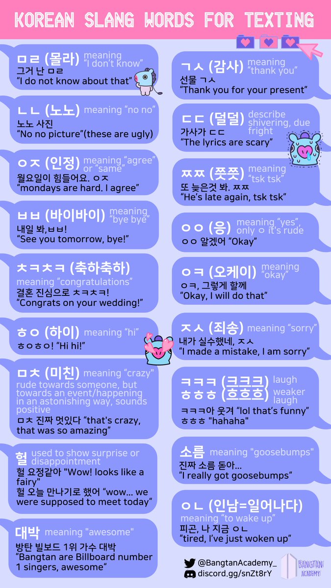 What is the meaning of ——— what are common txt words that koreans use when  texting, like lol brb wyd wtf idk————-? - Question about Korean