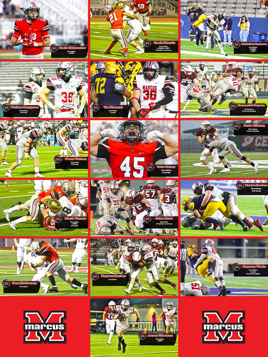 A true testament to the #PackSwarmMentality of the <a href="/MarcusFootball/">Marcus Football</a> defense? Going 16 players deep on the stat leaderboard after just three games. #STCDA #ELITE #UNCOMMON #ProtectTheM #txhsfb