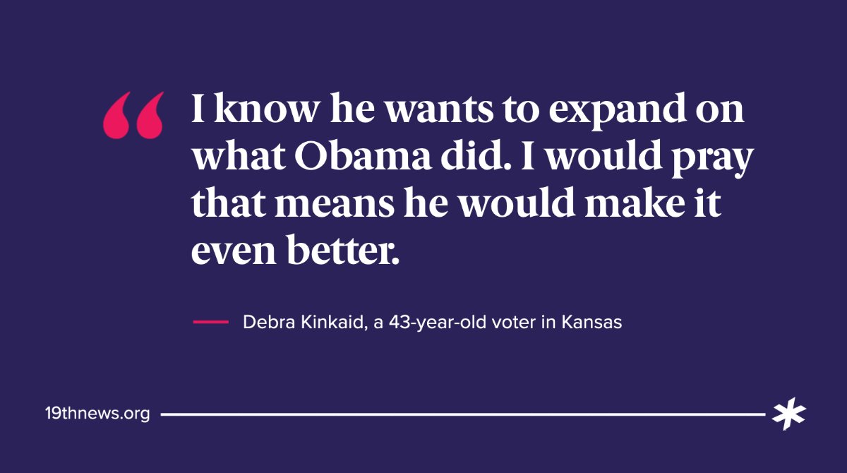 10/10 Kincaid didn't vote in 2016. She said she's planning to vote for Biden this year, citing health care as the reason.She trusts him on the issue, but doesn't know how he'd address problems like hers."I know he wants to expand on what Obama did."  https://bit.ly/2H2YSuR 