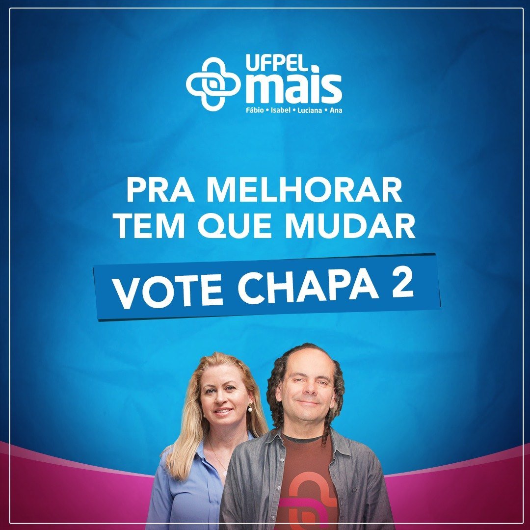 ufpelmais's tweet photo. Você quer outra #UFPel nos próximos quatro anos? A oposição se uniu e já escolheu que espera MAIS, quer fazer diferente e mudar a Universidade!
Nós estamos em busca da mudança, e você?
✌#Chapa2 É #UFPELMAIS!
Vamos juntos com o Fábio e a Isabel! https://t.co/wLihnefrqr