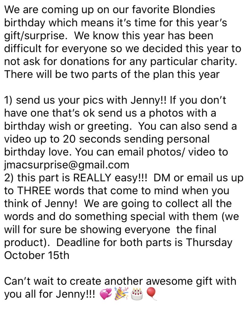 Thank you everyone who has sent photos, videos & words for the birthday surprise. TOMORROW is the deadline so don’t forget to send in if you haven’t already 💞💞💞