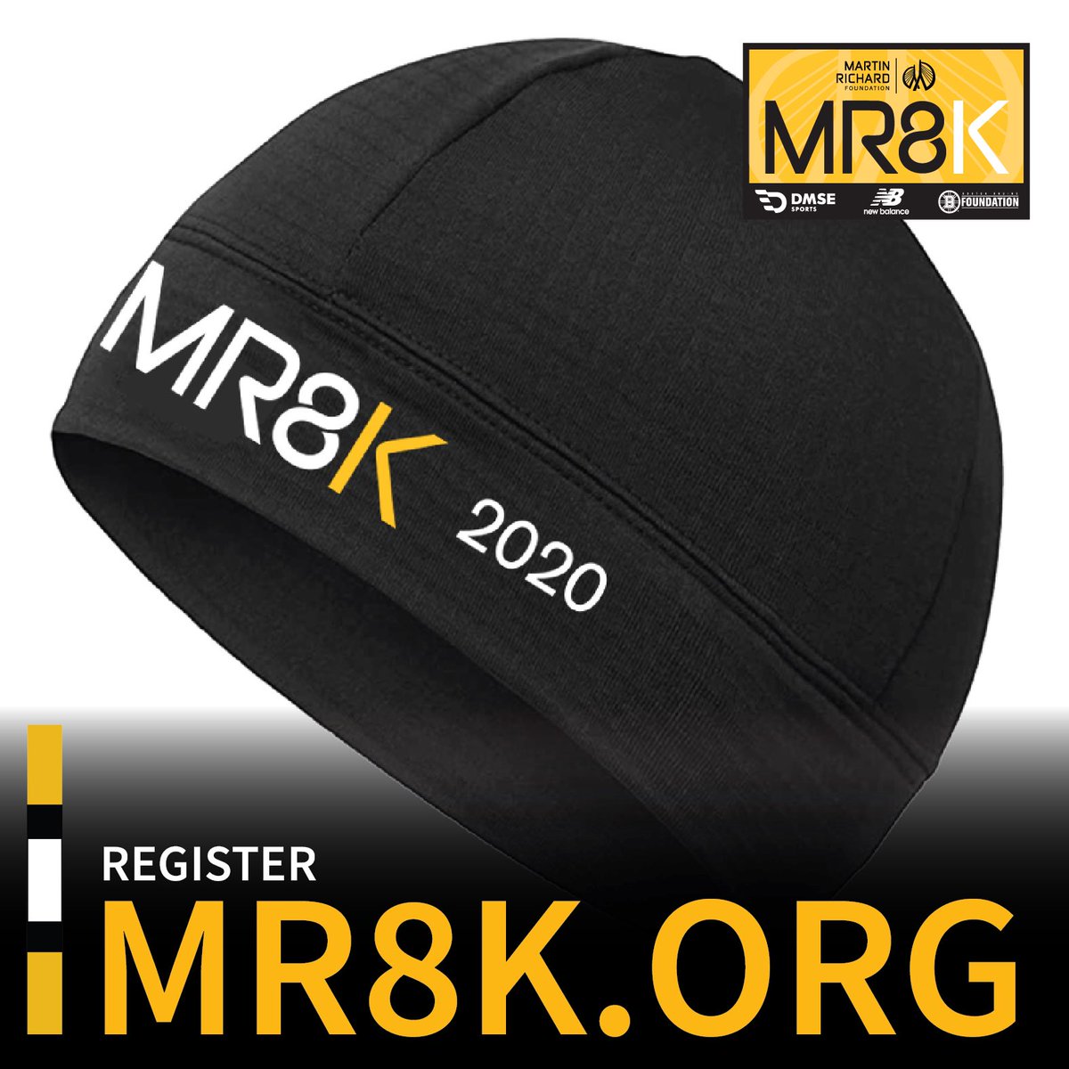 TeamMR8's tweet photo. Be one of the first 500 registrants for the 2020 #MR8K and receive this year's official race hat, courtesy of @newbalance! Tell your friends and spread the word before they're all gone! Register today at https://t.co/Q5yAOMrHnH. #RunForMore https://t.co/JodPoJQQ7t