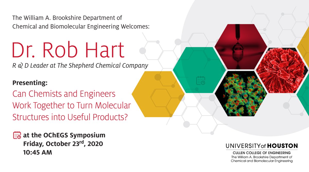 Next Friday's Organization of Chemical Engineering Graduate Students (OChEGS) seminar features an invited talk by Dr. Rob Hart (<a href="/RobhartShch/">Rob Hart</a>) of <a href="/ShepChemical/">Shepherd Chemical</a>! RSVP here: docs.google.com/forms/d/e/1FAI…