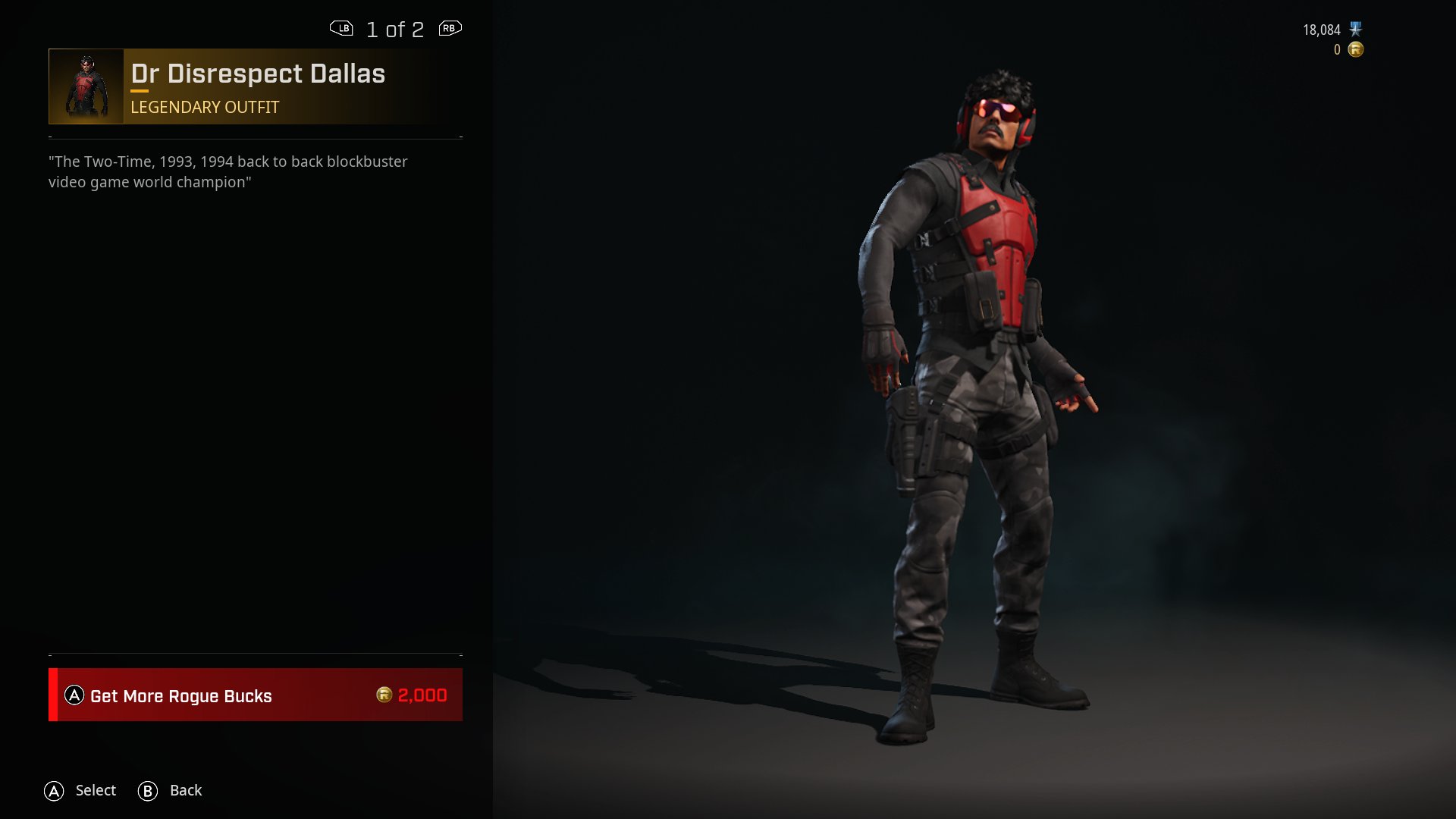 Midnight8523 on Twitter: "Rogue company dr disrespect skin https://t.co/FIAGmidbKg" / Twitter