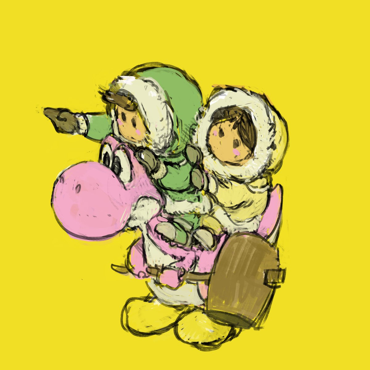 I don't play Ice Climbers anymore but this is still way too cute to not post – drawn back in 2017.