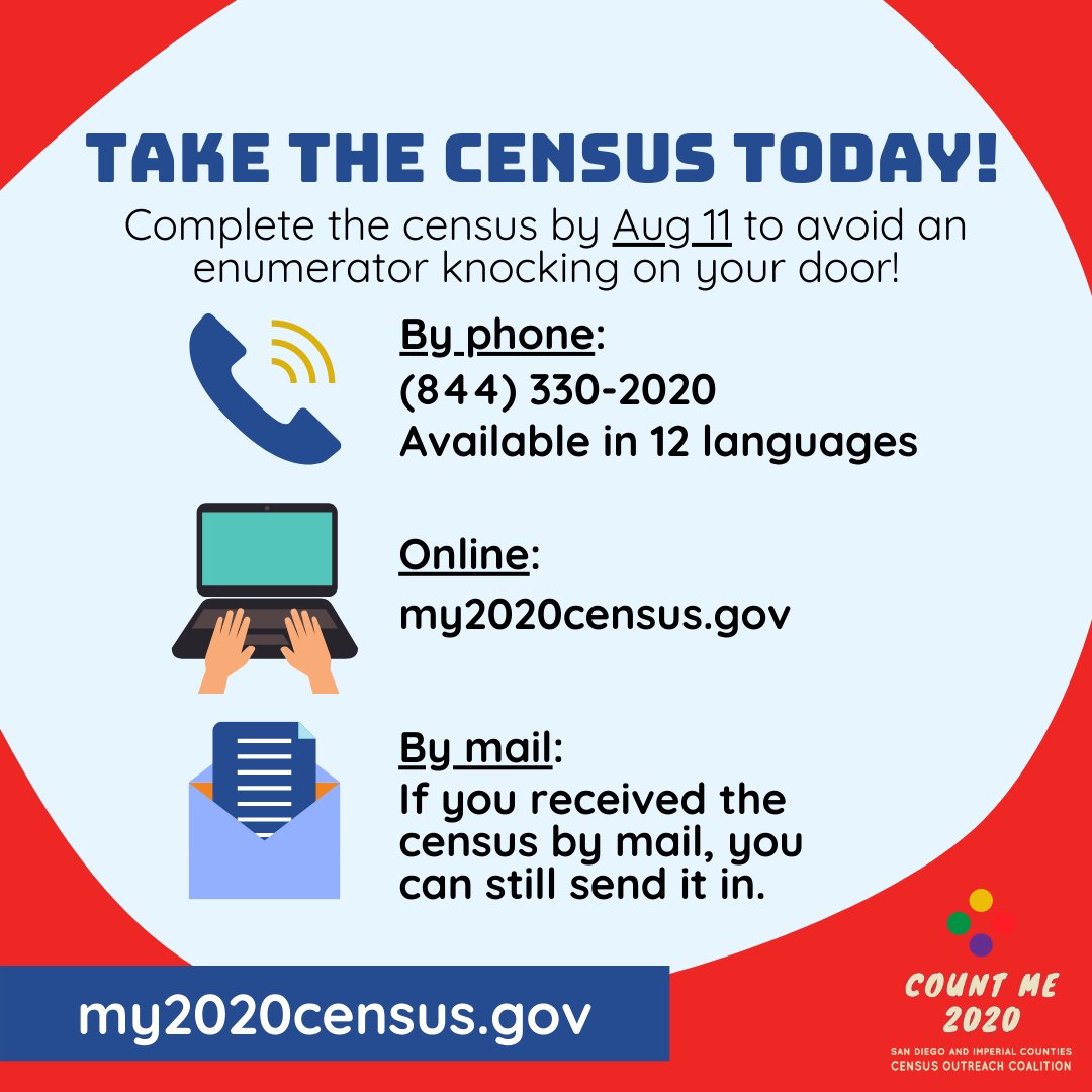 countme2020's tweet photo. 1 DAY LEFT to be counted in the #2020census. Don't forget to count the babies born before April 1, 2020! Will you call a friend with kids today to make sure they've been counted? 

Be counted today: https://t.co/97jGiFBfu9. 
#everyonecounts #countme2020 https://t.co/53CIfxNYFq