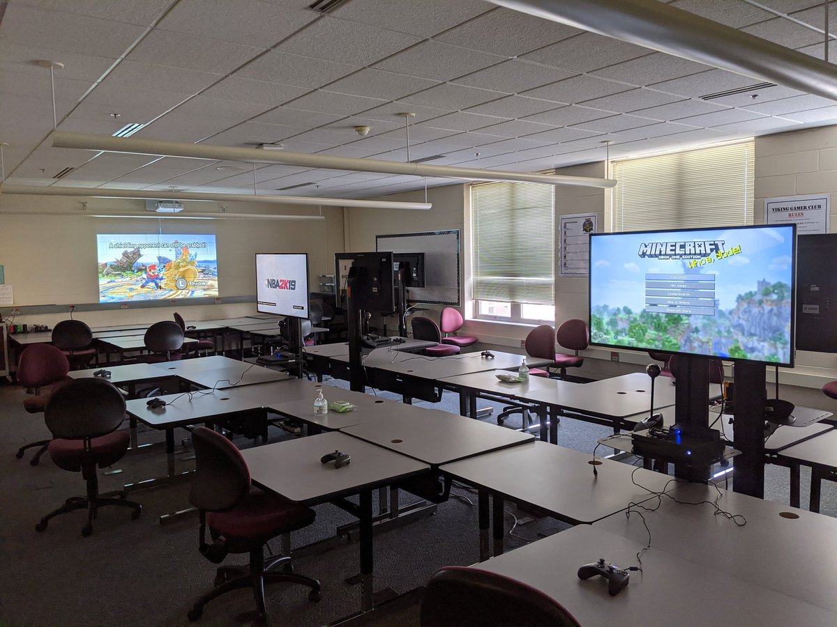 VikingRhea's tweet photo. Viking Gamer Club's first meeting was a big success!  Round 2 tomorrow with B-Group!  Nothing can stop us gamers! #vikinggamerclub #gamingtogether304 #BackTogether304 @geneva_cusd_304 https://t.co/awUT46qNeK