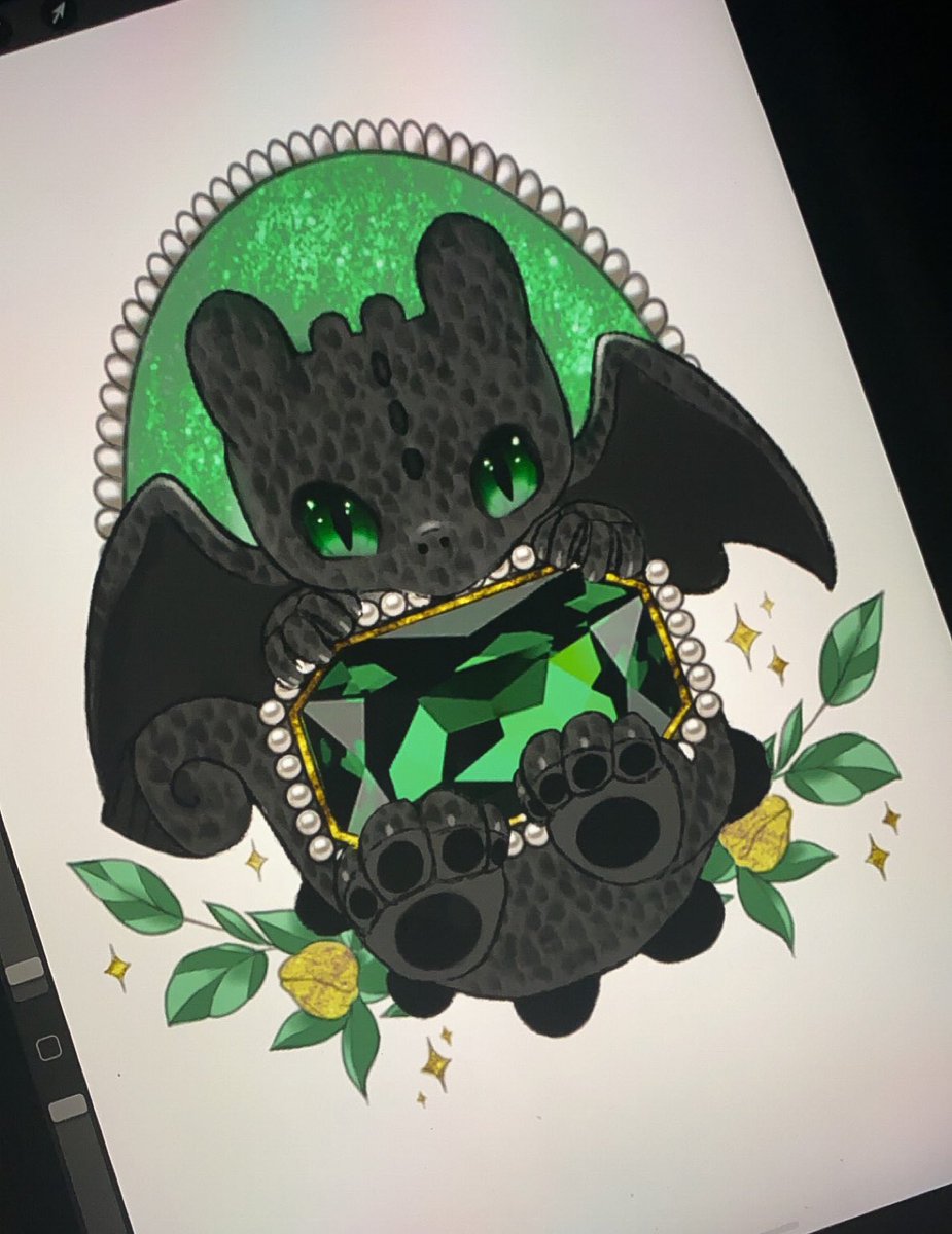 💚 Nightfury 💚 (Prints and stickers will be made of this design next month)