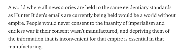 This is the same as lying all the time. They lie because the MSM in the US-centralized empire are the propaganda engine for that empire. The drivers of empire understand that whoever controls the narrative controls the world, so they control all points of narrative influence.