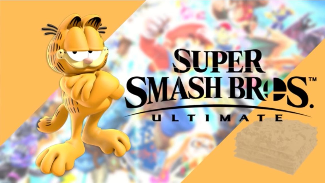 LASAGNAThis was already confirmed by the source, but Jim Davis’ Garfield is coming to smash bros. Additionally, he is apparently a combo swordie, using a newspaper to attack his foes. Exciting stuff!