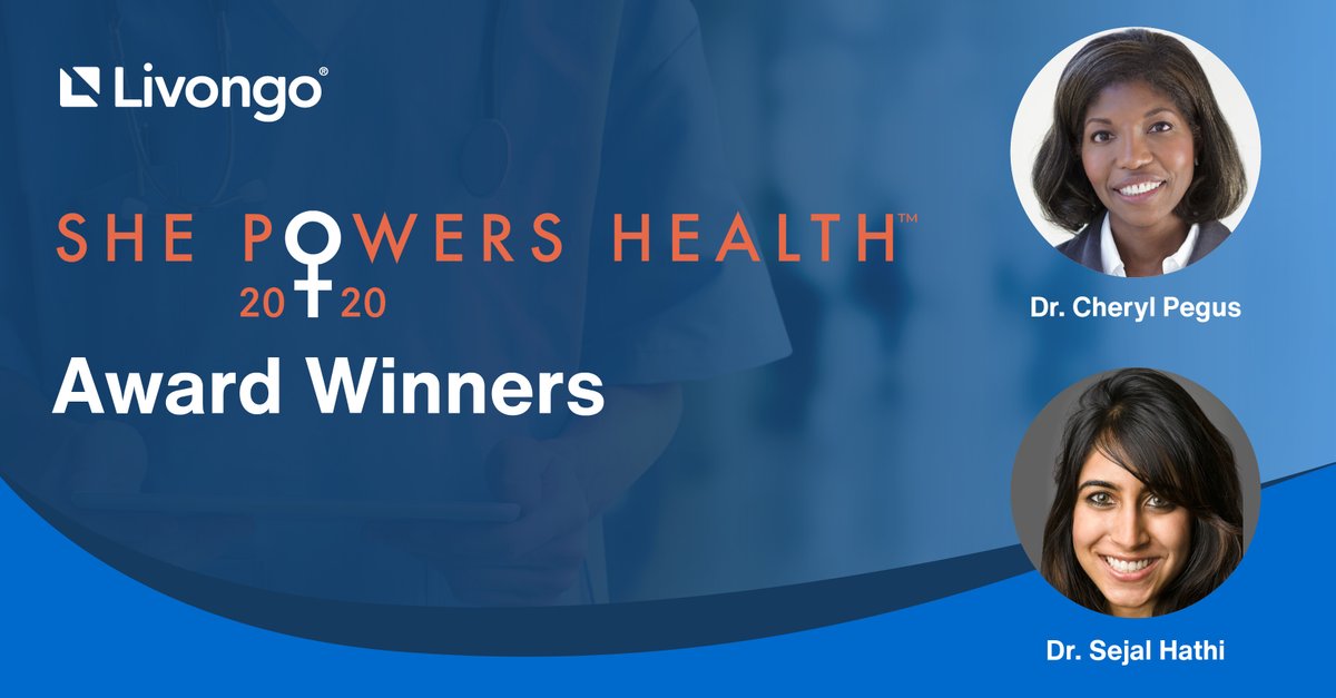 Congratulations to this year’s #ShePowersHealth award winners, @Cambia’s @CPegusMD and @MGHMedicine’s @SejalHathi. Thank you to all of our nominees, finalists, winners, judges and @HLTHEVENT for making this important virtual ceremony a success! #HLTH2020