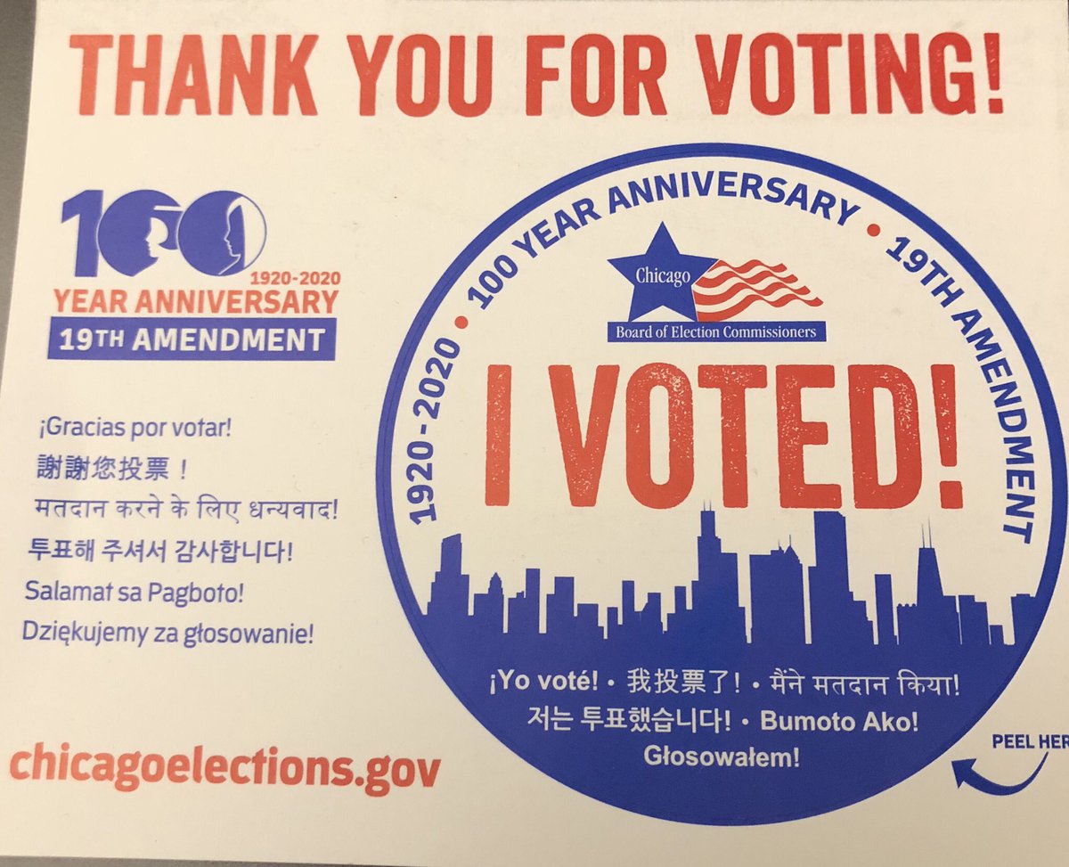 Dropped off my ballot at one of the many sites in Chicago today. Lucky to be in a City where they make voting super easy. #NoLines #Vote #BidenHarris2020