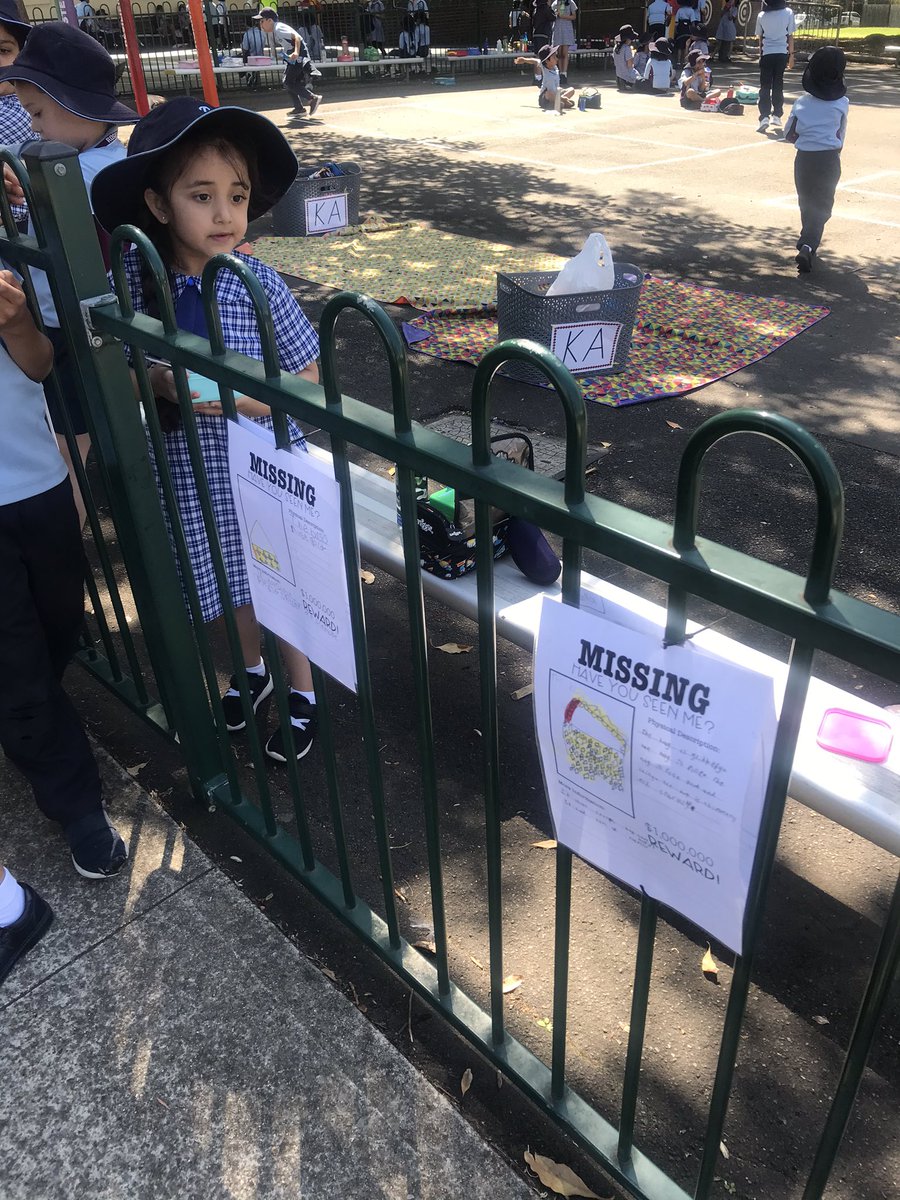 We put up some Missing posters. We can’t find Rosie’s bag!! #whostoletherosies