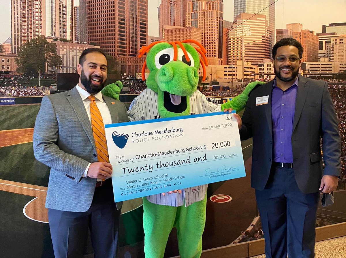 .<a href="/CMPD/">CMPD News</a> has awarded $10,000 each to Martin Luther King Middle and the Walter G. Byers School! The funding will be used to directly support student learning. Thank you, CMPD!!