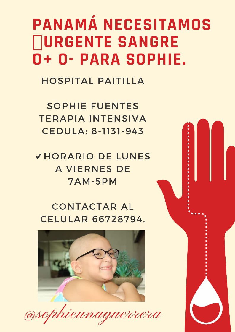 florciampoli's tweet photo. #RtSolidario o compartan la info en apoyo a esta pequeña guerrera 🙏♥️🇵🇦 👇
Gracias! https://t.co/UtiP7CINrv