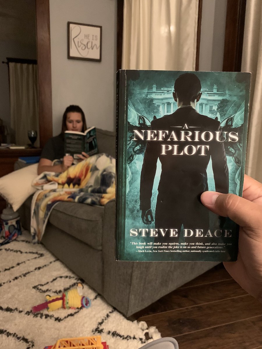 CorbinjHendrix's tweet photo. We were getting overwhelmed with the negativity on Twitter and social media, so we figured weโd cheer ourselves up with a joyful read.. @SteveDeaceShow @DeaceProducer #ANefariousPlot #theironyisnotlostonus https://t.co/EMWm7mhZ7z