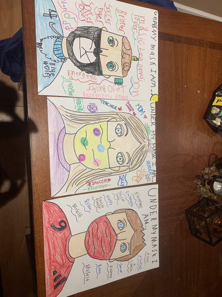 MrsFitz3rdGrade's tweet photo. @JudsonPolkArt When your children ask you to do an art project with them, you oblige. I learned so much about how to draw!!! #undermymask https://t.co/acko0VVJFj