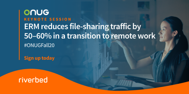 BilelloLarry's tweet photo. #ONUGFall20 @riverbed #keynote #virtualevent @ONUG_ @erminsight https://t.co/9Hpd1rA5yK https://t.co/aFrnV40KZl