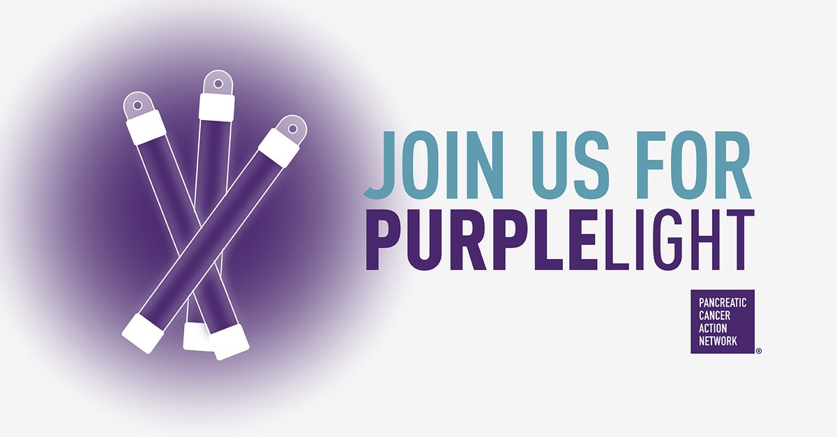 Join us for our virtual Purple Light 2020 on November 18th from 7pm-8:4pm.  PurpleLight is a gathering of survivors, family and friends who have felt the impact of pancreatic cancer. Register here:  bit.ly/3durUQ7