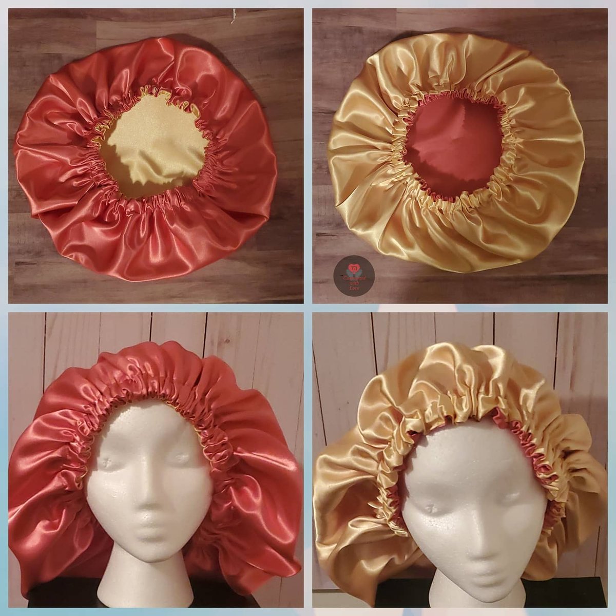 t_jacksonsbows's tweet image. Reversible Satin Bonnets #tjacksonsbowsandcrafts