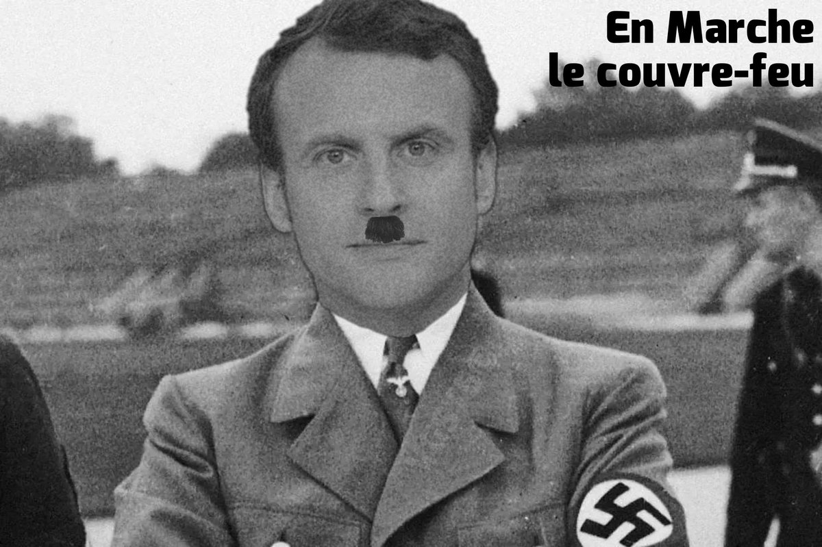 VSTAR75Officiel's tweet photo. ➡️ #CouvreFeu ☑️
Prochaine étape les camps de concentration pour les #Resistants et/ou Réfractaires aux ordres du petit #Dictateur #Bankster et plus si affinités... 🤬🤮🖕

#Macronie ou l'occupation de la France par des #Fascistes #Racistes 🤮🤮🤮👊

#TousContreMacronJour17 https://t.co/zJpGvbb6PL