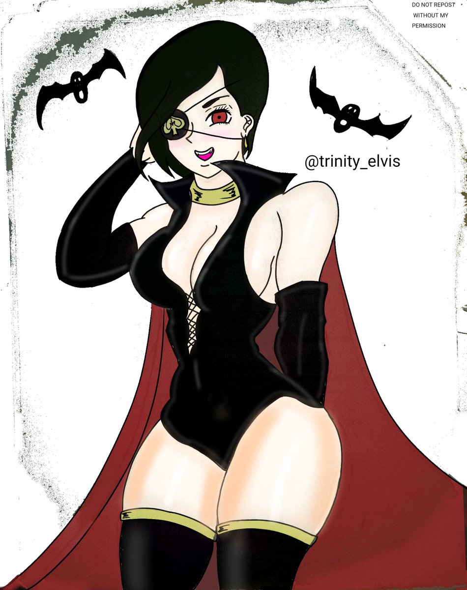 trinity_elvis's tweet photo. Vanica Zogratis vestida de Vampira ya que estamos en en el mes de Halloween 
#BlackClover 
#Blackcloverfanart https://t.co/0xo4GX2asD
