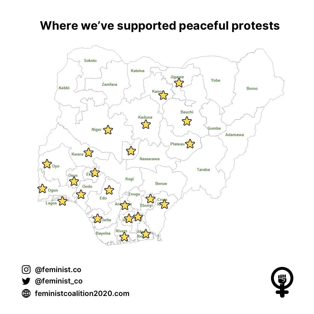 A statement from the Feminist Coalition  #EndSARS  https://feministcoalition2020.com/progress-report-oct-15/