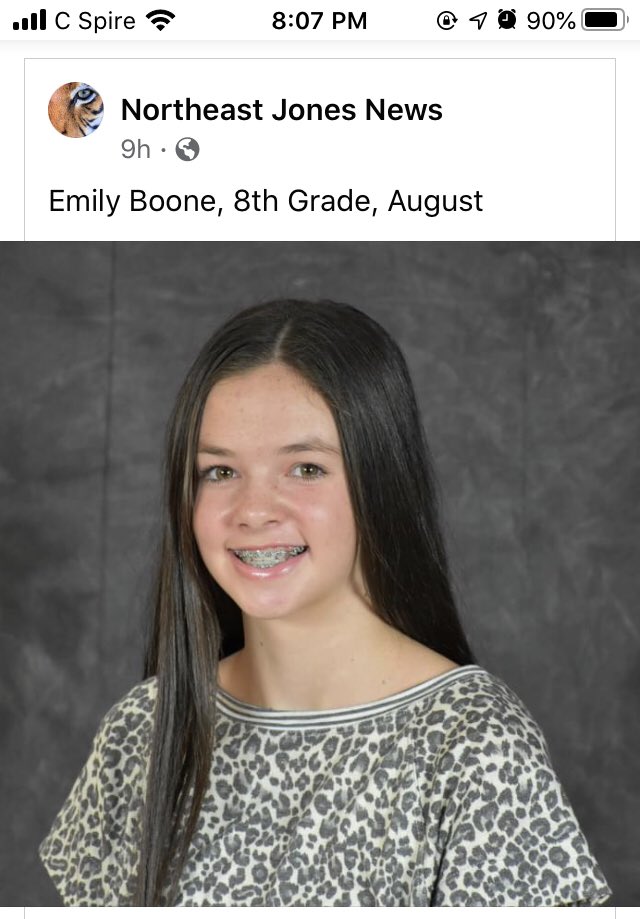 BOONEROCKY's tweet photo. Proud of my daughter 8th grade student of the month for August. https://t.co/b0F0hI9vWP
