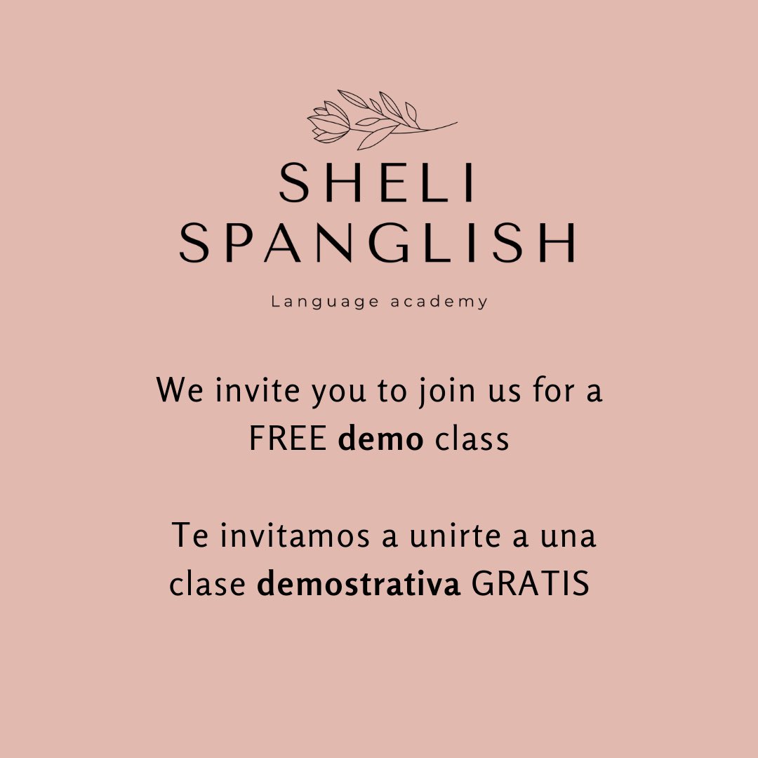 Shaunaannmax's tweet photo. If you know anyone who wants to learn English or Spanish let me know!  We are doing a free demo class for our year long course in the next couple of weeks 🥰 https://t.co/VoiCGPxAfS