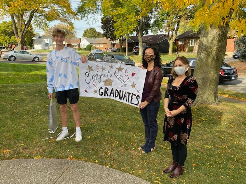 Today we were honoured to visit our grade 8 grads from the 2019/2020 school year. To all our grads- you handled these challenging times with grit, determination, hope and positivity! You may be gone from our building now but you will forever be in our hearts!
