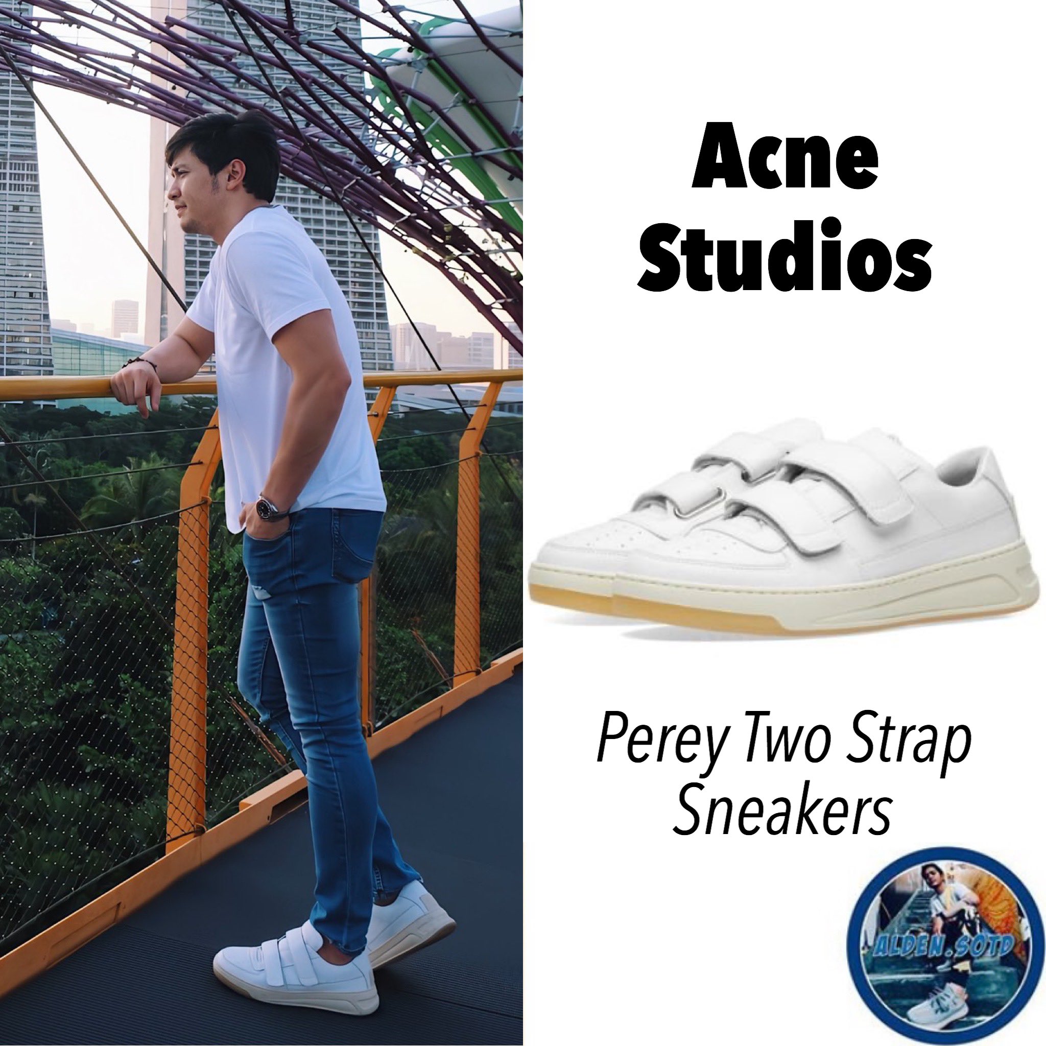 Acne studios perey two strap sneaker hot sale