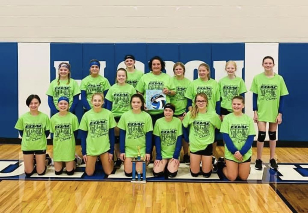 DAHS_Volleyball's tweet photo. Big congratulations to our 7th grade volleyball team for bringing home the championship tonight!! Way to go girls!! Big things coming from Lisbon volleyball!! 🏐💙 @DanaHoulette @DAHSAthletics https://t.co/F877rQrI5I