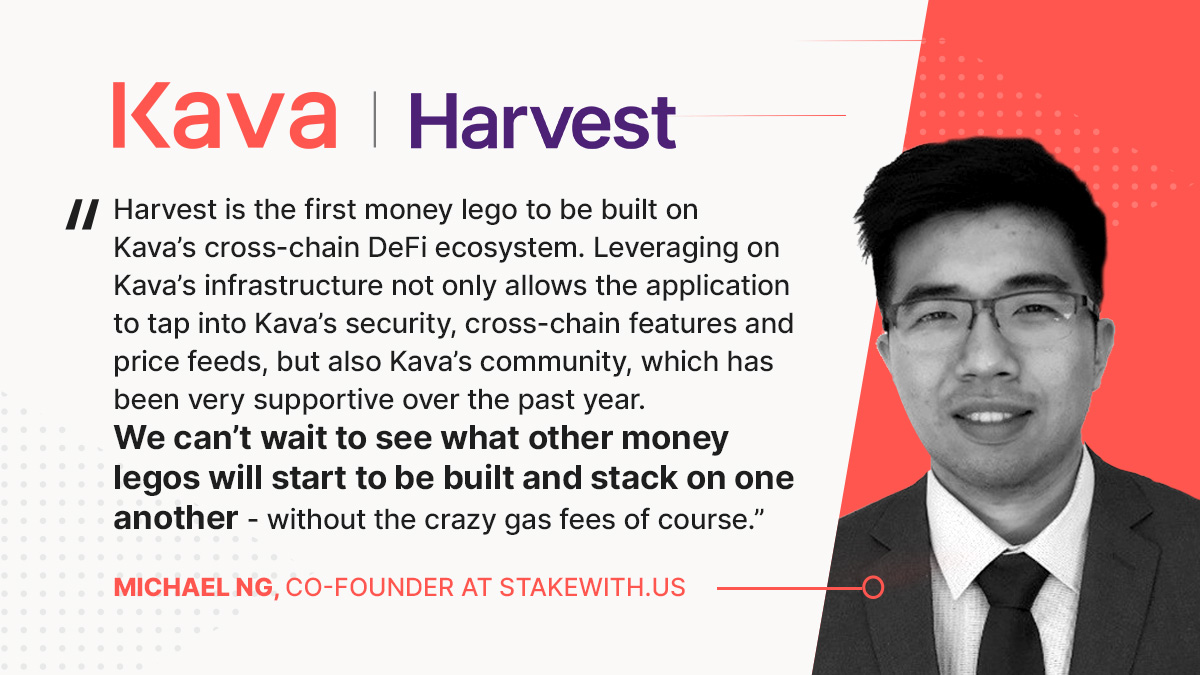 KAVA_CHAIN's tweet photo. "Leveraging on Kava’s infrastructure not only allows the application to tap into Kava’s security, cross-chain features and price feeds, but also Kava’s community, which has been very supportive over the past year." Michael Ng, Co-founder at https://t.co/4c4ji5qVF9 @stakewithus https://t.co/NVDNhVyTo6