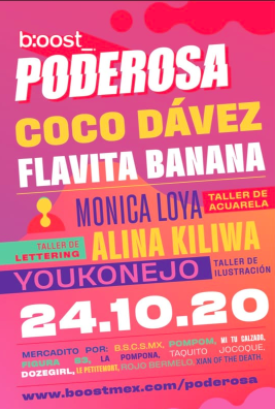 LifeBoxset's tweet photo. ¡#Boostpoderosa nos trae un cartel de tenías creativas en este increíble evento! ¡Entra a su website y conoce todo acerca de PODEROSA! https://t.co/w44eSxqA5X