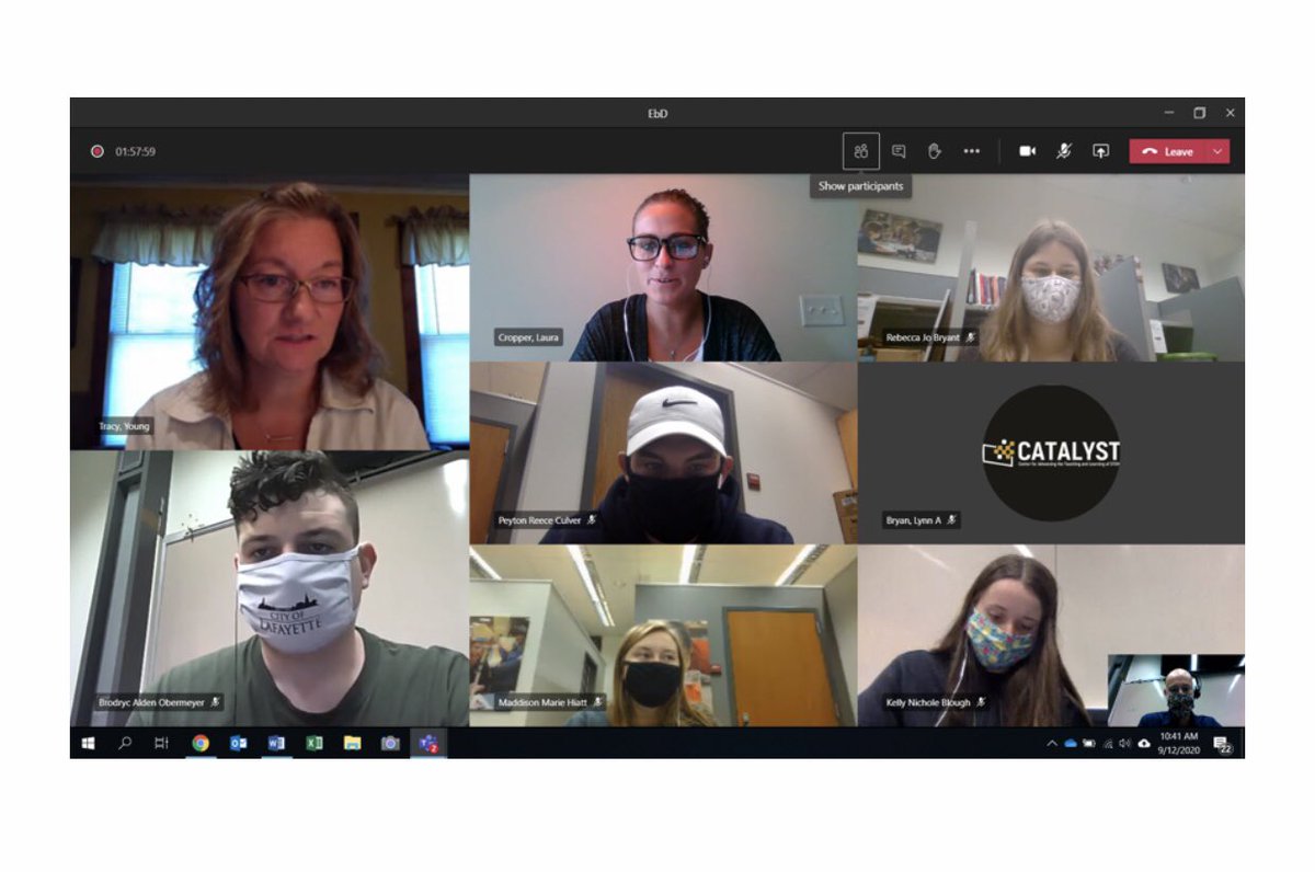 Tracy22young's tweet photo. Co-Teaching an EBD class at Purdue University with Dr. Nathan Mentzer and fellow STEM instructor Laura Cropper. I’m looking forward to watching their lessons take place virtually at BHA in the next few weeks! #virtualteaching #EngineeringbyDesign #PurdueUniversity #BrightSpace https://t.co/J5kt7tGkyu