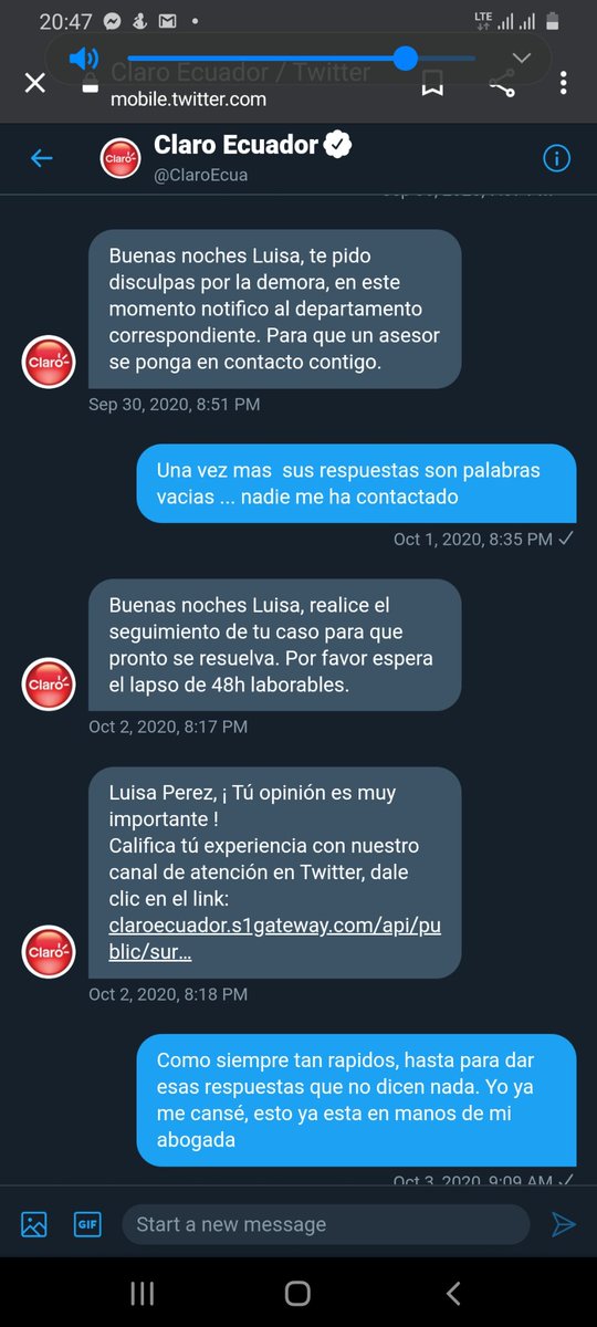 luisitapf's tweet photo. Hoy me acerqué a la operadora por otro tema y la persona de servicio al cliente me indicó que no hay ninguna devolución para mi. No me dan razón ni ninguna contestacion aceptable. @ClaroEcua se pasa lamentando la demora y pidiendo disculpas https://t.co/6onpc953aN