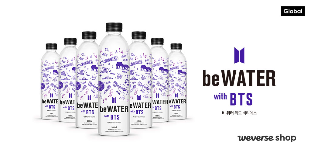 Weverse Shop on X: Drink Water With #BTS💧 Quench your thirst with the  premium deep ocean water, 'be WATER with BTS' with the special bottle  members' handwritten artwork labels! Buy on  #WeverseShop👉 #