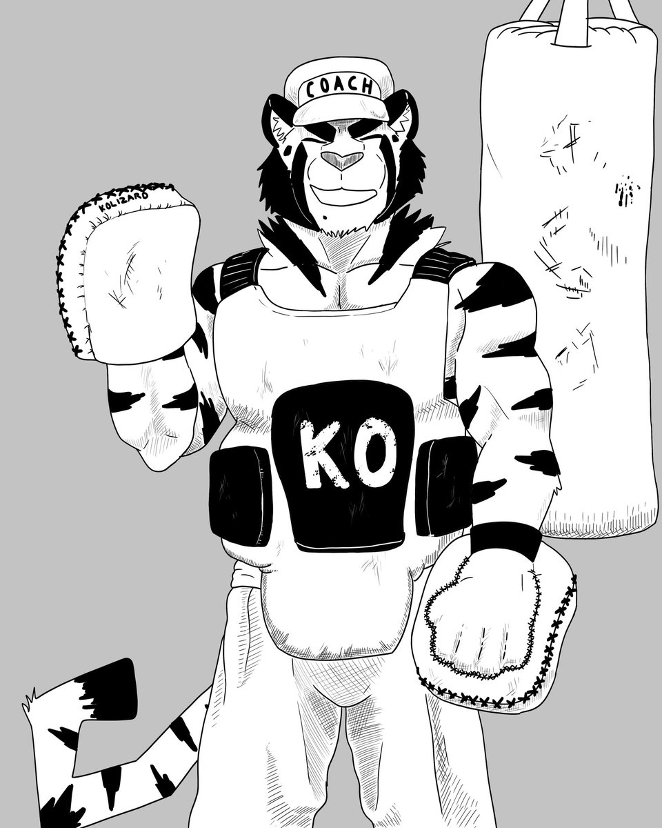 KOLizard (@knockoutlizard) on Twitter photo Day 14 for #Inktober Armor
Coach <a href="/AvocadoTiger/">Gacrux π―</a> helps his fighters train their skill and punching power! When training body shots sometimes the best target is an actual body, but wearing pads to armor himself from his fighter's deadly punches is necessary! Day 14 for #Inktober Armor
Coach <a href="/AvocadoTiger/">Gacrux π―</a> helps his fighters train their skill and punching power! When training body shots sometimes the best target is an actual body, but wearing pads to armor himself from his fighter's deadly punches is necessary!