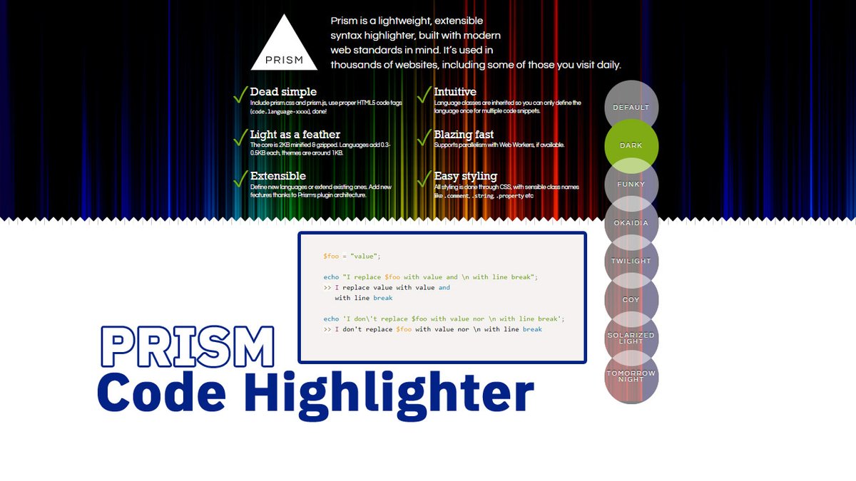 stackfindover's tweet photo. How to show code on your website using PRISM https://t.co/WwJ5QaFI1b via @YouTube
#stackfindover #sfo #RahulJangid #prismjs #100DaysOfCode #100DaysOfDesign #100daysofCSS #onlineTutorials #webdevelopment #javascript #CodeNewbie #freeCodeCamp #FrontEndDevelopment #webdesigner https://t.co/h3Q01CphXf