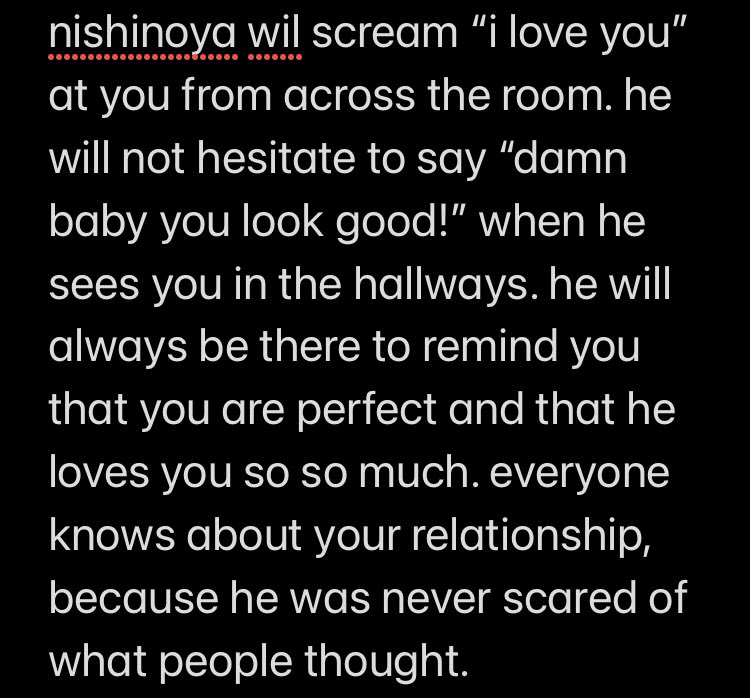 nishinoya; words of affirmation