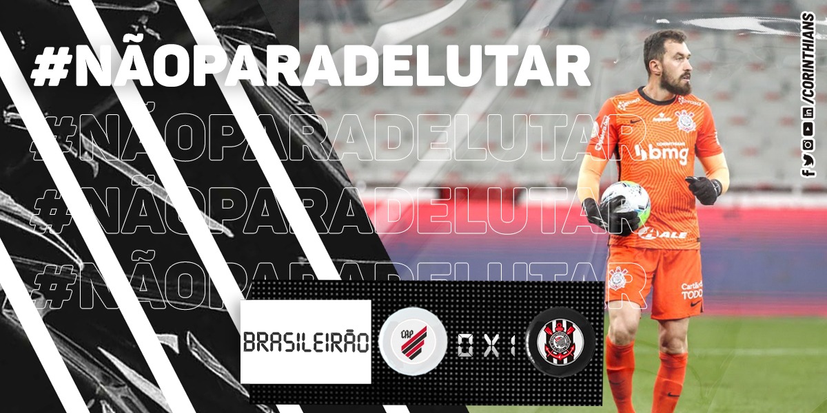 Corinthians's tweet photo. #NãoParaDeLutar - Fim de jogo na Arena da Baixada! Com gol de Everaldo Timão supera o Athletico-PR fora de casa por 1 a 0, soma mais três pontos no @Brasileirao! https://t.co/BxVn0fXCgS