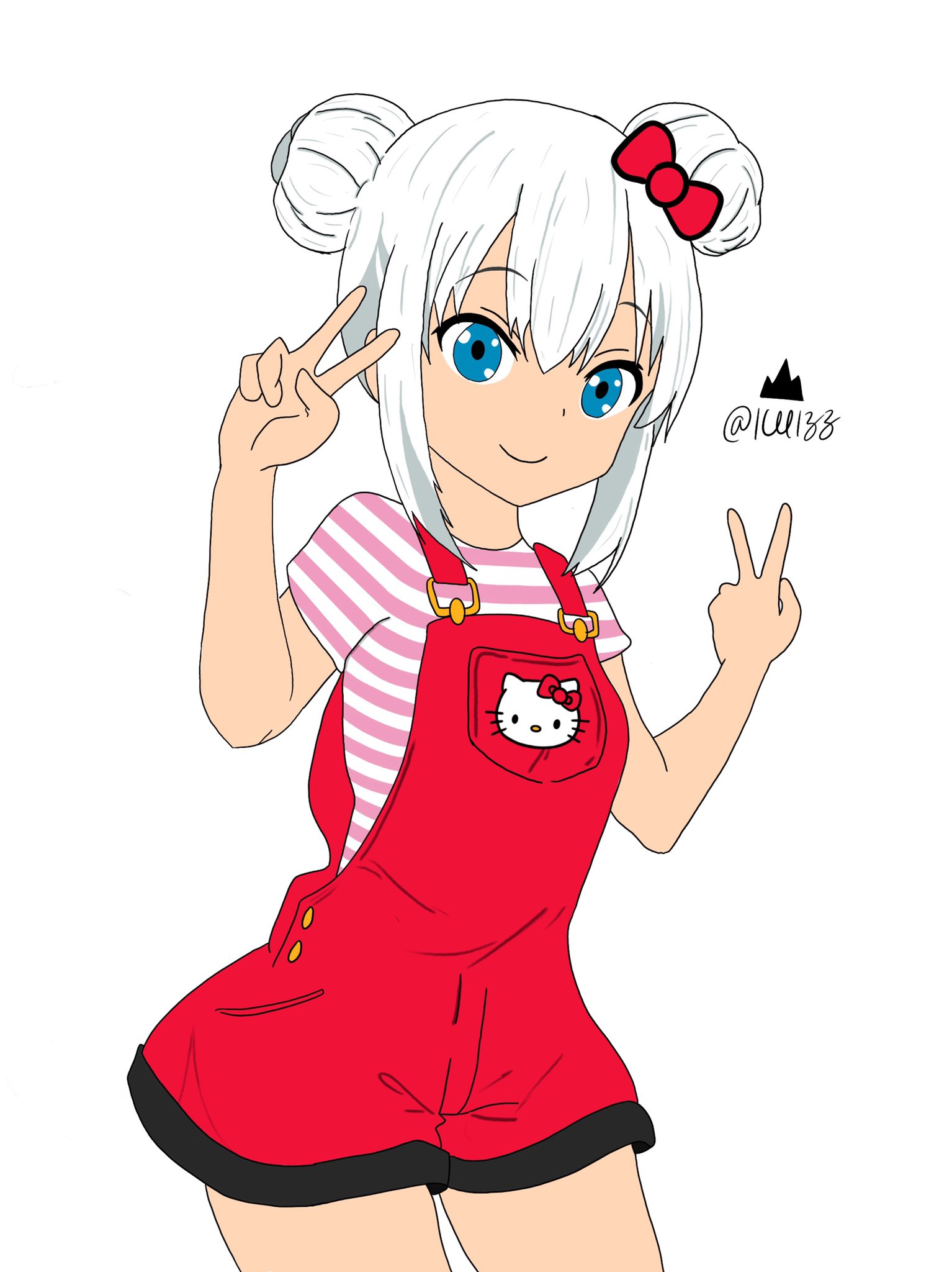 Hello Kitty Anime Girl Drawing by SmileyMonkey  DragoArt