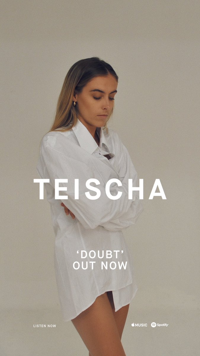 V. hyped this one is finally out!! New single from <a href="/teischa/">@teischa</a> - DOUBT - prod by. me &amp; a 🎹.

doubt.lnk.to/Teischa