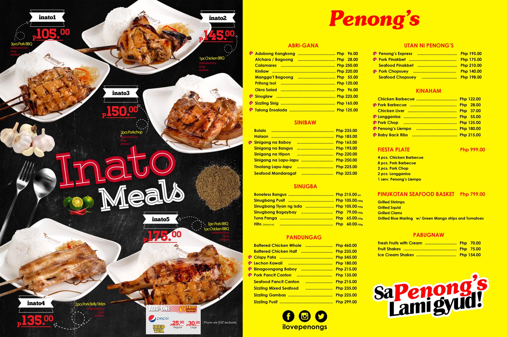 Penong's menu deals